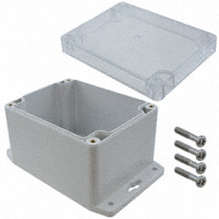 Bud Industries - PN-1328-CMB - BOX PLSTC GRAY/CLR 4.53"LX3.54"W