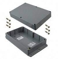 Bud Industries - PN-1329-DGMB - BOX ABS GRAY 8.74"L X 5.75"W