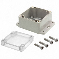 Bud Industries - PN-1331-CMB - BOX PLASTIC GRAY/CL 3.28" X 3.2"