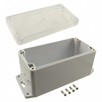 Bud Industries - PN-1333-CMB - BOX PLSTC GRAY/CLR 6.39"LX3.25"W