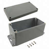 Bud Industries - PN-1333-DGMB - BOX ABS GRAY 6.39"L X 3.25"W