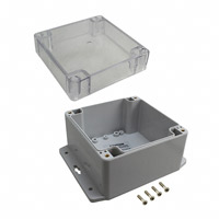 Bud Industries - PN-1337-CMB - BOX PLSTC GRAY/CLR 4.8"LX4.81"W