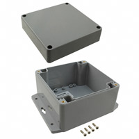 Bud Industries - PN-1337-DGMB - BOX ABS GRAY 4.8"L X 4.81"W