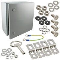 Bud Industries - SNB-3737 - BOX STEEL GRAY 15.75"L X 15.75"W