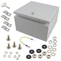 Bud Industries - SNB-3740 - BOX STEEL GRAY 9.84"L X 9.84"W