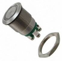 Bulgin - MPI002/TERM/GN - SWITCH PUSH SPST-NO 0.05A 24V