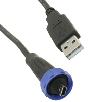Bulgin - PX0441/3M00 - CABLE IP68 MINI B TO A USB 3M