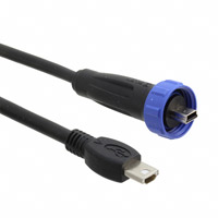 Bulgin - PX0442/2M00 - CABLE IP68 MINI B-MINI A USB 2M