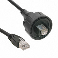 Bulgin - PX0837/2M00 - CABLE MOD 8P8C PLUG-PLUG 6.56'
