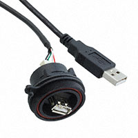 Bulgin - PX0844/A/0M50/A - CABLE PLUG IP68 USB A-A 500MM