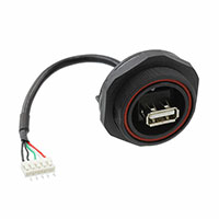 Bulgin - PX0849/A - CONN RCPT IP68 USB A PNL - 5POS