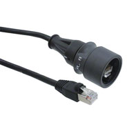 Bulgin - PXP6037/3M00 - CABLE MOD 8P8C PLUG-PLUG 9.84'