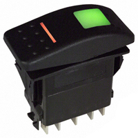 Carling Technologies - V8D2UHNB-AAC00-000 - SWITCH ROCKER SPDT 20A 12V