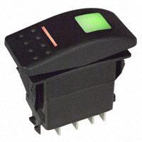 Carling Technologies - VLD2GHNB-AAC00-000 - SWITCH ROCKER DPDT 20A 12V