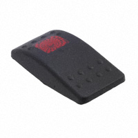 Carling Technologies - VVARB00-000 - CAP ROCKER RECT BLK/RED LENS