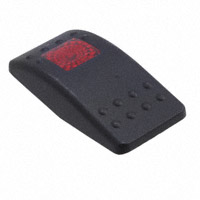 Carling Technologies - VVARC00-000 - CAP ROCKER RECT BLK/RED LENS