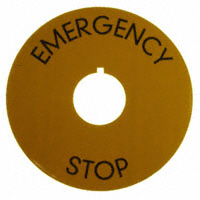 RAFI USA - 5.76204.4030400 - EMRG STP LBL 60MM EMERGENCY STOP