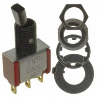 C&K - 7101P4YZBE22 - SWITCH TOGGLE SPDT 0.4VA 20V
