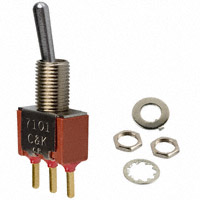 C&K - 7101SYCBE - SWITCH TOGGLE SPDT 0.4VA 20V