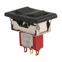 C&K - 7105J16ZBE22 - SWITCH ROCKER SPDT 0.4VA 20V