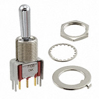 C&K - 7105TCWV3BE - SWITCH TOGGLE SPDT 0.4VA 20V