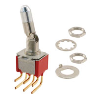 C&K - 7201K2ABE - SWITCH TOGGLE DPDT 0.4VA 20V