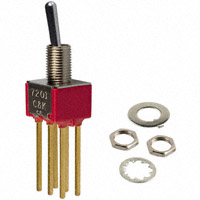 C&K - 7201SYWBE - SWITCH TOGGLE DPDT 0.4VA 20V