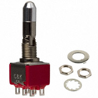 C&K - 7201K2ZBE - SWITCH TOGGLE DPDT 0.4VA 20V