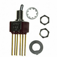 C&K - 7207MHWBE - SWITCH TOGGLE DPDT 0.4VA 20V