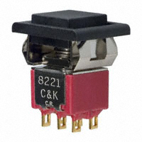 C&K - 8225J81ZBE22 - SWITCH PUSH DPDT 0.4VA 20V