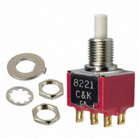 C&K - 8225SHZBE - SWITCH PUSH DPDT 0.4VA 20V