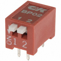 C&K - BP02YE - SWITCH SLIDE DIP SPST 100MA 5V