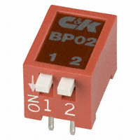 C&K - BP02YT - SWITCH SLIDE DIP SPST 100MA 5V