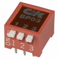 C&K - BP03YT - SWITCH SLIDE DIP SPST 100MA 5V