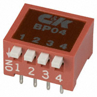 C&K - BP04YT - SWITCH SLIDE DIP SPST 100MA 5V