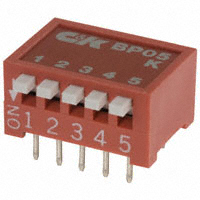 C&K - BP05KE - SWITCH SLIDE DIP SPST 100MA 5V