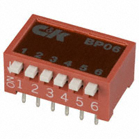 C&K - BP06YE - SWITCH SLIDE DIP SPST 100MA 5V