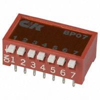 C&K - BP07YT - SWITCH SLIDE DIP SPST 100MA 5V