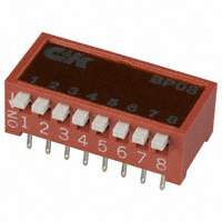 C&K - BP08YT - SWITCH SLIDE DIP SPST 100MA 5V