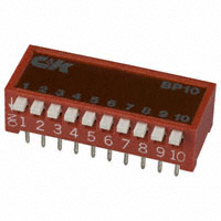 C&K - BP10YT - SWITCH SLIDE DIP SPST 100MA 5V