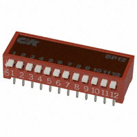 C&K - BP12YT - SWITCH SLIDE DIP SPST 100MA 5V