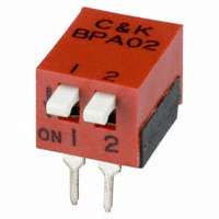 C&K - BPA02K - SWITCH SLIDE DIP SPST 100MA 5V