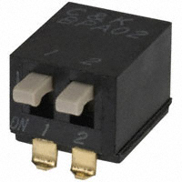 C&K - BPA02SB - SWITCH SLIDE DIP SPST 100MA 5V