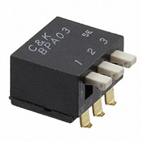 C&K - BPA03SB - SWITCH SLIDE DIP SPST 100MA 5V