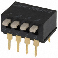 C&K - BPA04B - SWITCH SLIDE DIP SPST 100MA 5V