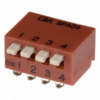 C&K - BPA04SK - SWITCH SLIDE DIP SPST 100MA 5V