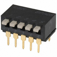 C&K - BPA05B - SWITCH SLIDE DIP SPST 100MA 5V