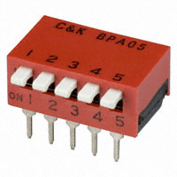C&K - BPA05K - SWITCH SLIDE DIP SPST 100MA 5V