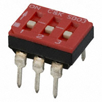 C&K - SD03H0B - SWITCH SLIDE DIP SPST 100MA 25V