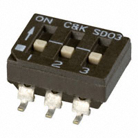 C&K - SD03H0SB - SWITCH SLIDE DIP SPST 100MA 25V